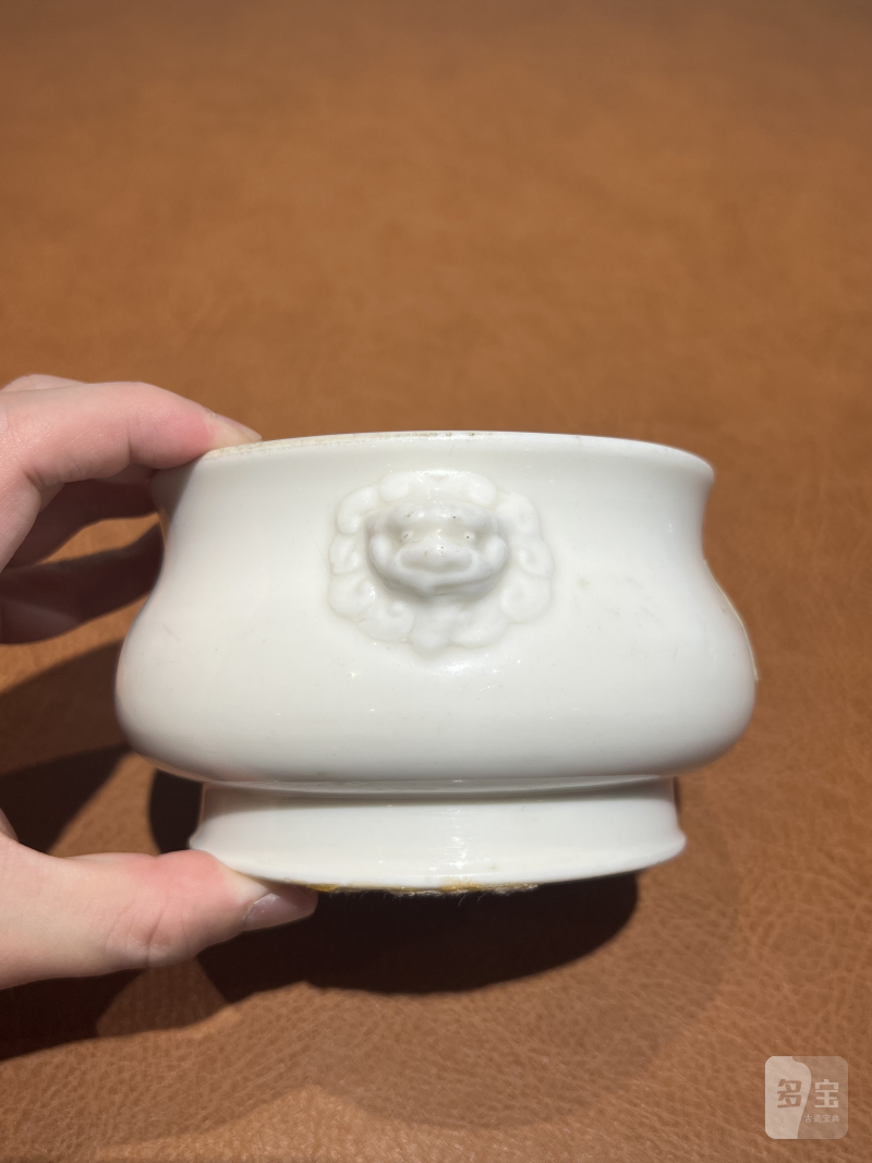 十七世纪 德化白釉狮耳炉 - 图5
